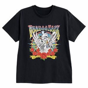 Woodstock World Tour Graphic Black T-Shirt Gildan Size L